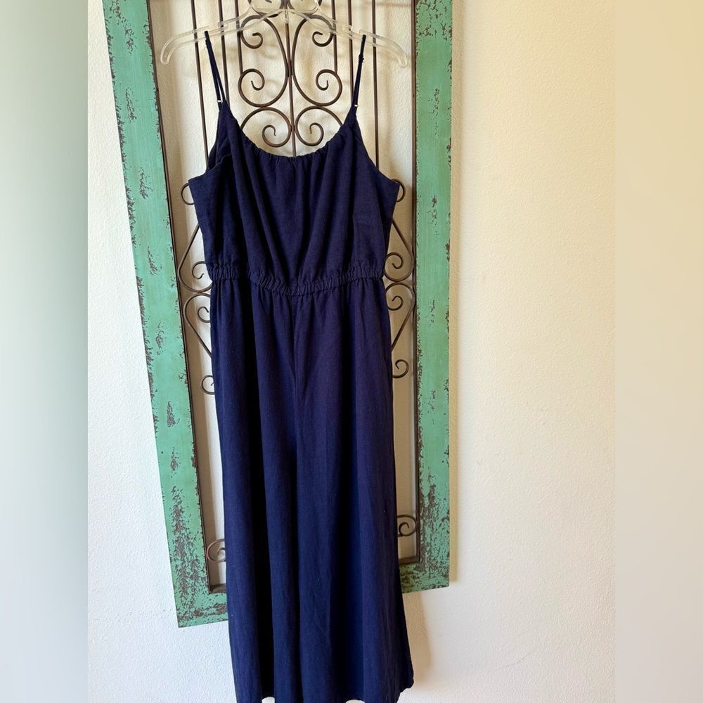 Haute Hippie summer staple, NET. Linen blend jumpsuit w pockets. Lg. - Picture 2 of 9